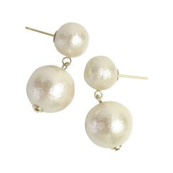 Cotton pearl drop earrings by Anq&nbsp;